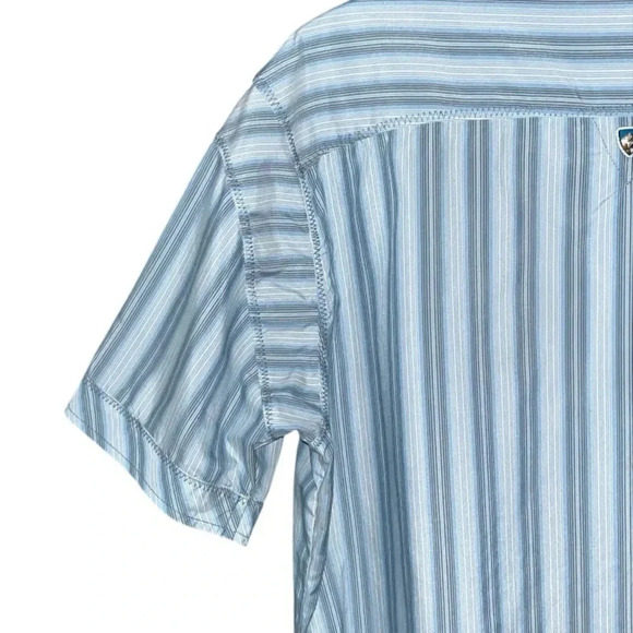KÜHL Performance‎ Shirt Blue Stripe, Men’s Size Medium - Picture 5 of 9